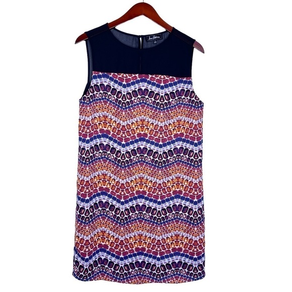 SAM EDELMAN Sleeveless Going Gray Z Dress Size Small in Multi Mosaic Print - Picture 3 of 16